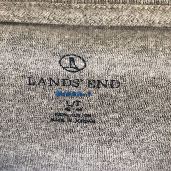 Lands End Long Sleeve T-shirt size L/T GUC Gray - Picture 3 of 4